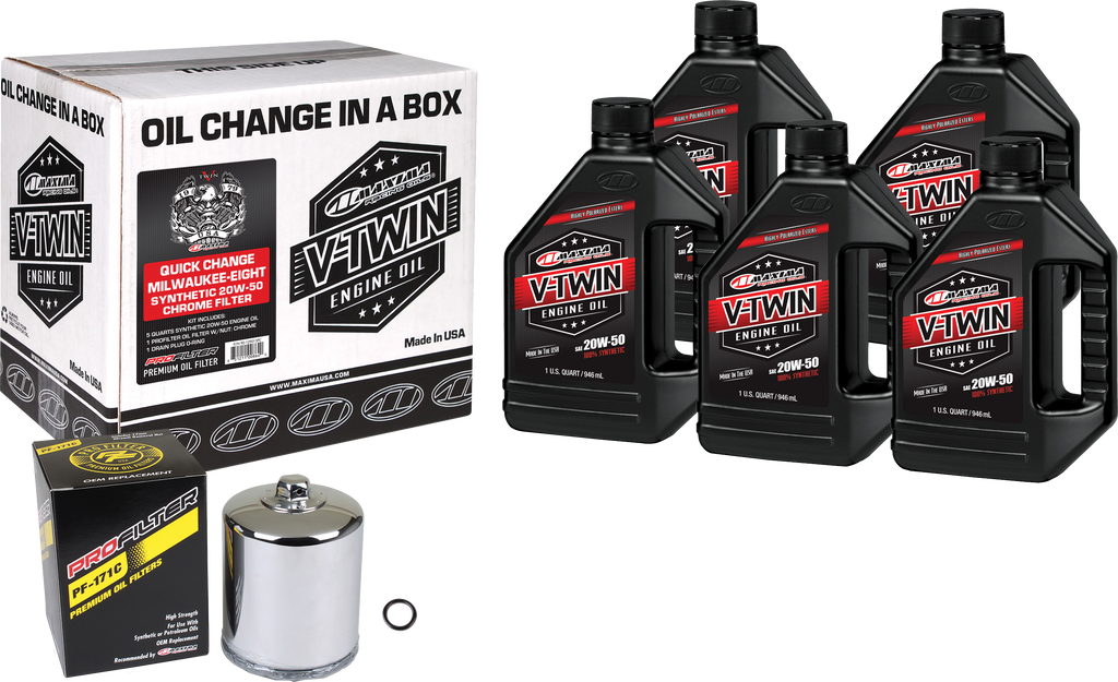 Maxima V-Twin Quick Change Oil Filter Kit