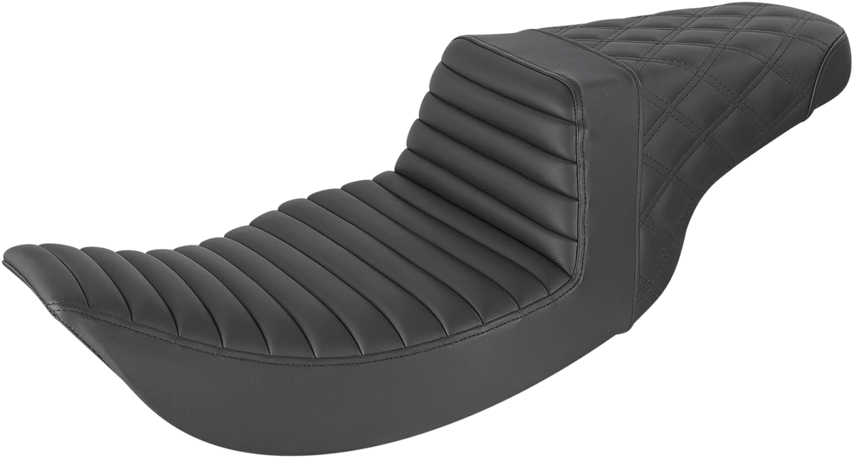 Saddlemen Step-Up Seat — Front Tuck-n-Roll/Rear Lattice Stitch