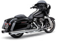 Cobra 4" Dual CUT TIP Slip-On Chrome FLH/FLT 17-25 6267 for Harley-Davidson