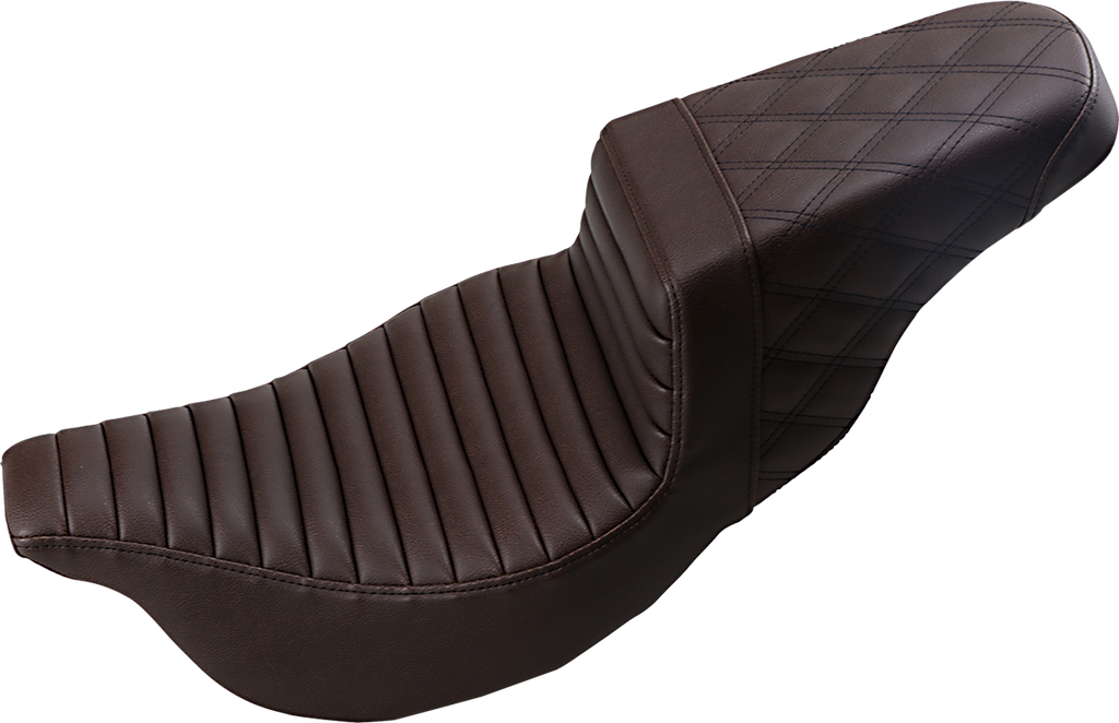 Saddlemen Step-Up Seat — Front Tuck-n-Roll/Rear Lattice Stitch
