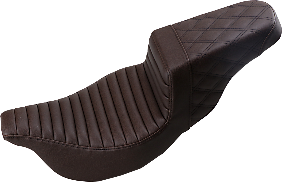 Saddlemen Step-Up Seat — Front Tuck-n-Roll/Rear Lattice Stitch