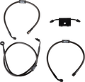 LA Choppers Midnight Braided Brake Line Kit