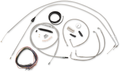 LA Choppers Complete Stainless Braided Handlebar Cable/Brake Line Kit — Cable Kit