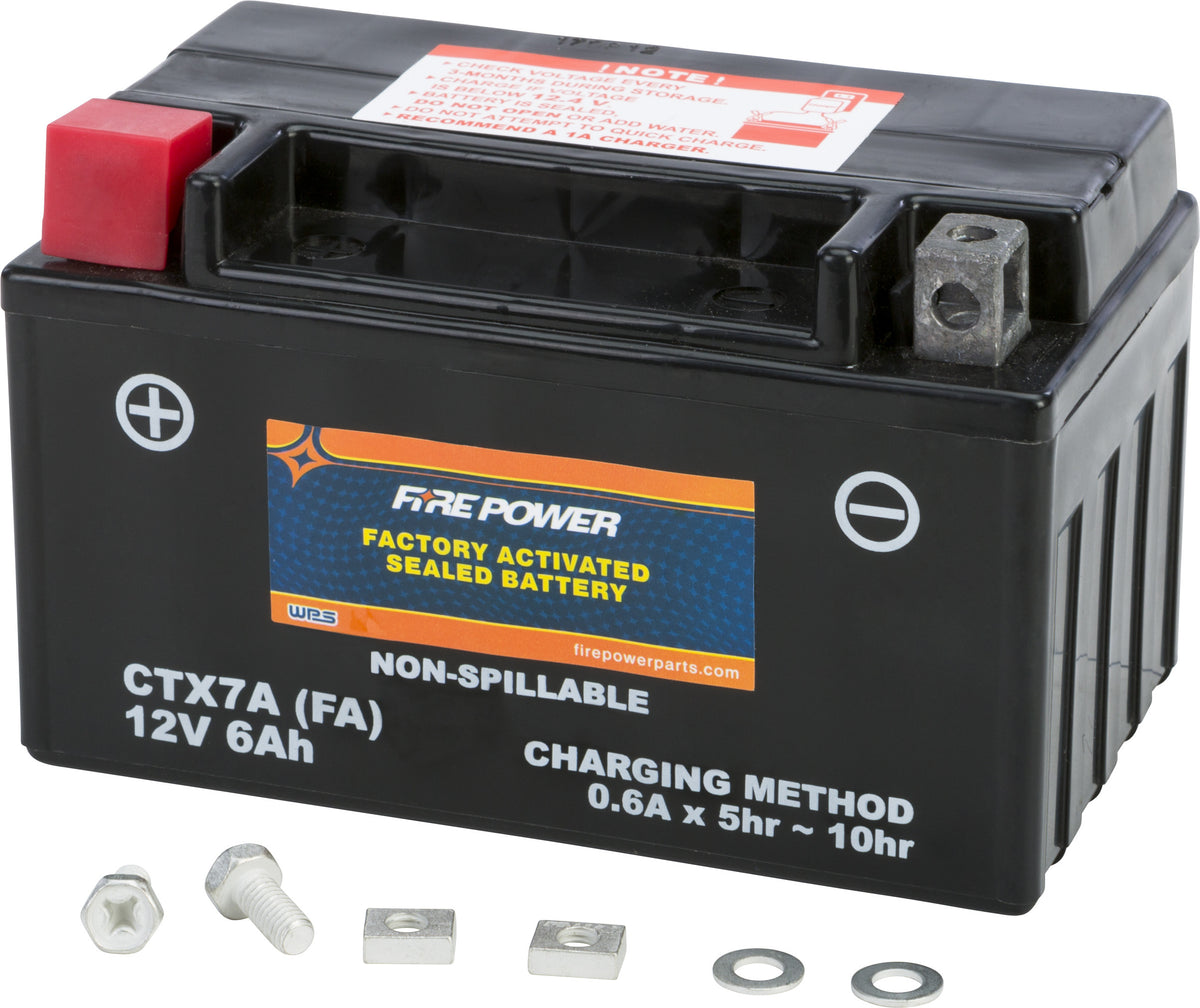 Fire Power Battery CTX7A Sealed Factory Activated CTX7A-BS(FA) for Aprilia / Honda & More