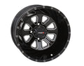 System 3 ST4 Wheel 14X7 2+5 (-47MM) 4/110 Gloss Black/Machined 14S3-4111 for Honda / Yamaha