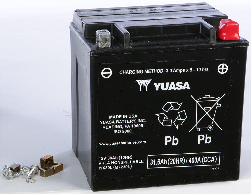 Yuasa Battery YIX30L Sealed Factory Activated YUAM7230L for Can-Am / Harley-Davidson & More