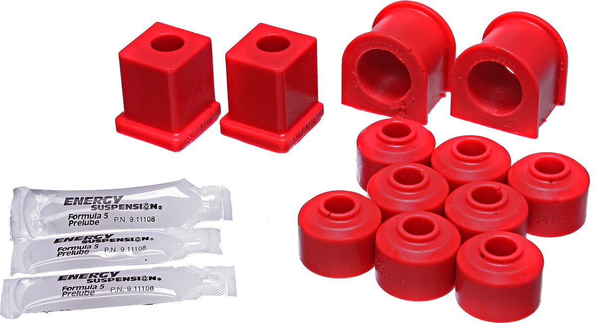 Energy Susp. Sway Bar Bush Kit Front/Rear Red Polaris 70.7002R