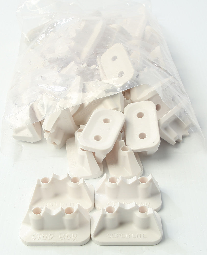 Stud Boy Super-Lite Pro Series Double Backers 0.75" 48/PK White 2512-P2-WHT