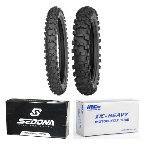 IRC VX30 80/100-21 110/100-18 Tire & Tube Set for KTM Husqvarna Front Rear