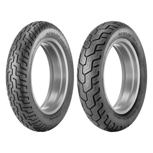 Dunlop D404 Front Rear Tire Set 100/90-19 + 140/90-15 Motorcycle Tires