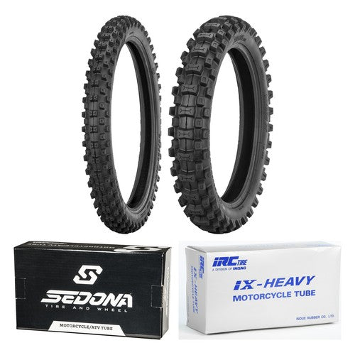 Sedona MX887IT 80/100-21 90/100-16 Tire & Tube Set for Yamaha Front Rear
