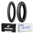 Dunlop Geomax MX54 80/100-21 90/100-16 Tire & Tube Set for Yamaha Front Rear