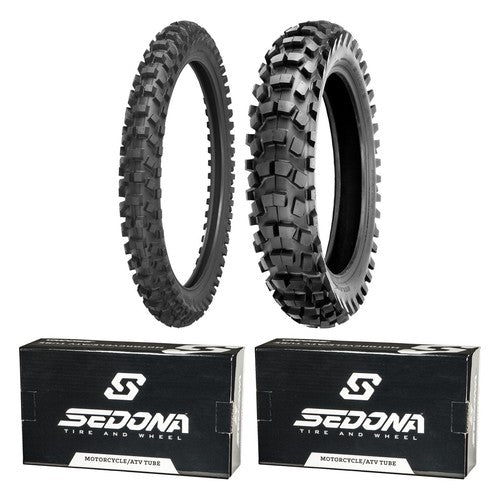 Shinko 520 80/100-21 110/90-19 Tire & Tube Set for KTM Husqvarna Front Rear
