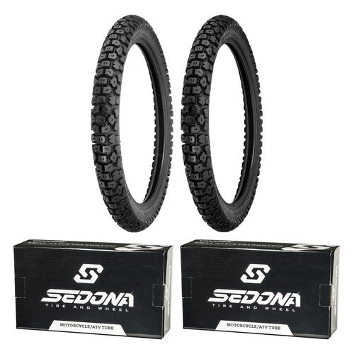 Shinko 244 Dual Sport 2.75-19 3.00-18 Tire & Tube Set for Yamaha Suzuki