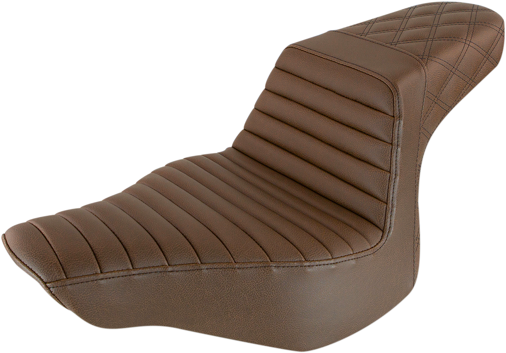 Saddlemen Step-Up Seat — Front Tuck-n-Roll/Rear Lattice Stitch