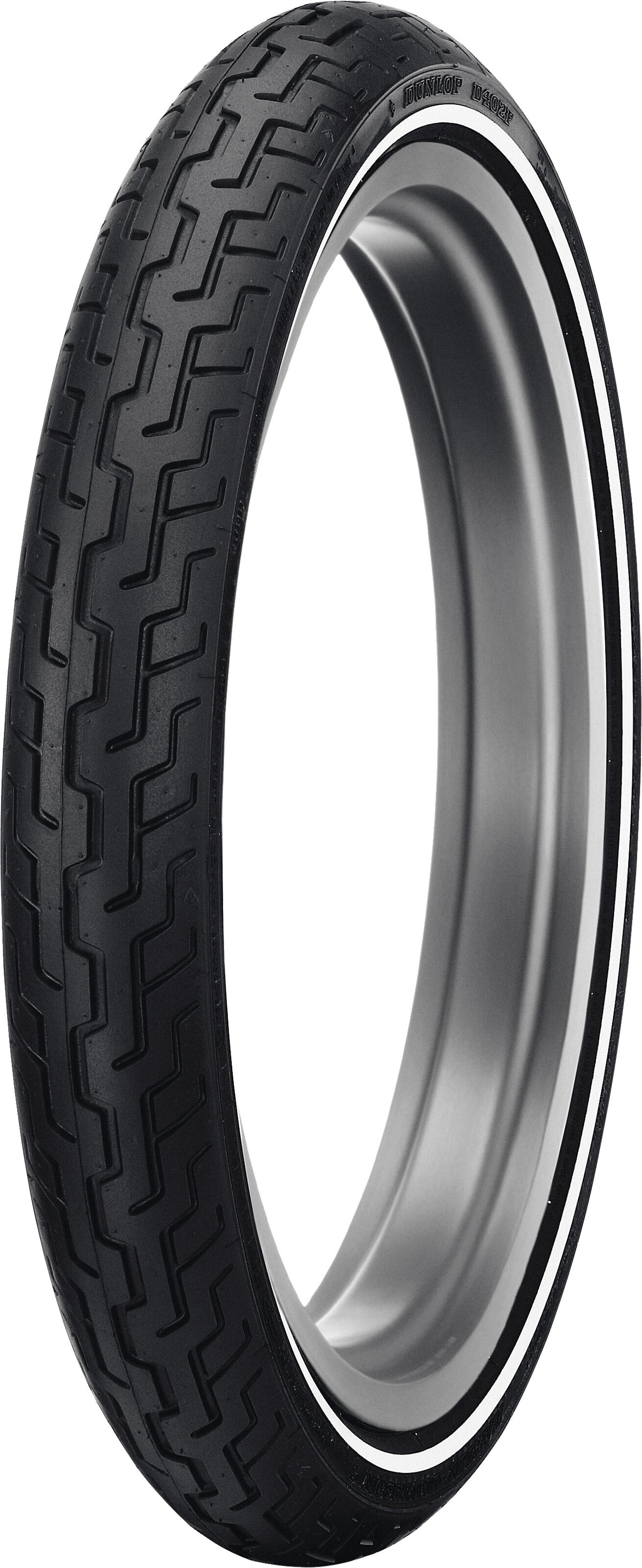 Dunlop D402 Whitewall Front Rear Tire Set MH90-21 + MU85B16 Motorcycle Tires