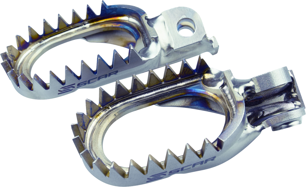 Scar Racing Anti-Mud Titanium Foot Pegs