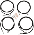 LA Choppers Standard Black Vinyl Handlebar Cable/Brake Line Kit — Mini/Ape Hanger