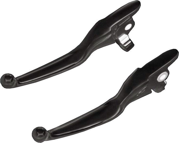 Harddrive Custom Levers Smooth Lever Set Black FLH/FLT 14-16 Hydro Clutch 053805 for Harley-Davidson FLHR Road King / FLHRSE CVO Road King & More