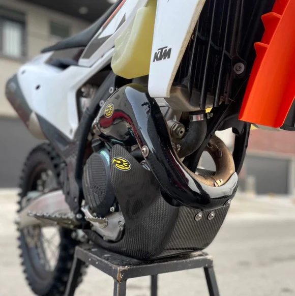 P3 Pipe Guard Carbon Fiber 104563 for Sherco 250 SE-R Factory / 250 SE-R Racing / 300 SE-R Factory 2023