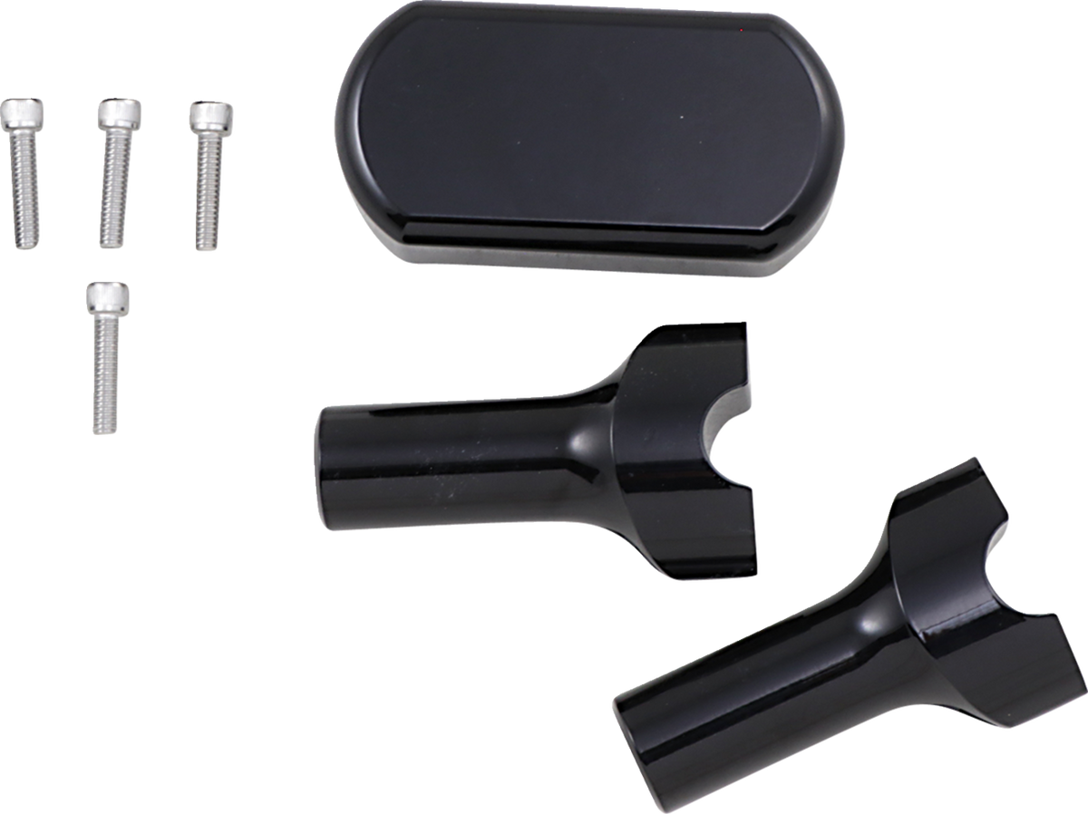 LA Choppers Solid Handlebar Riser & Top Clamp Kit