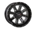 System 3 ST4 Wheel 14X7 4+3 (+10MM) 4/156 Gloss Black/Machined 14S3-4156 for Arctic Cat / Kawasaki & More