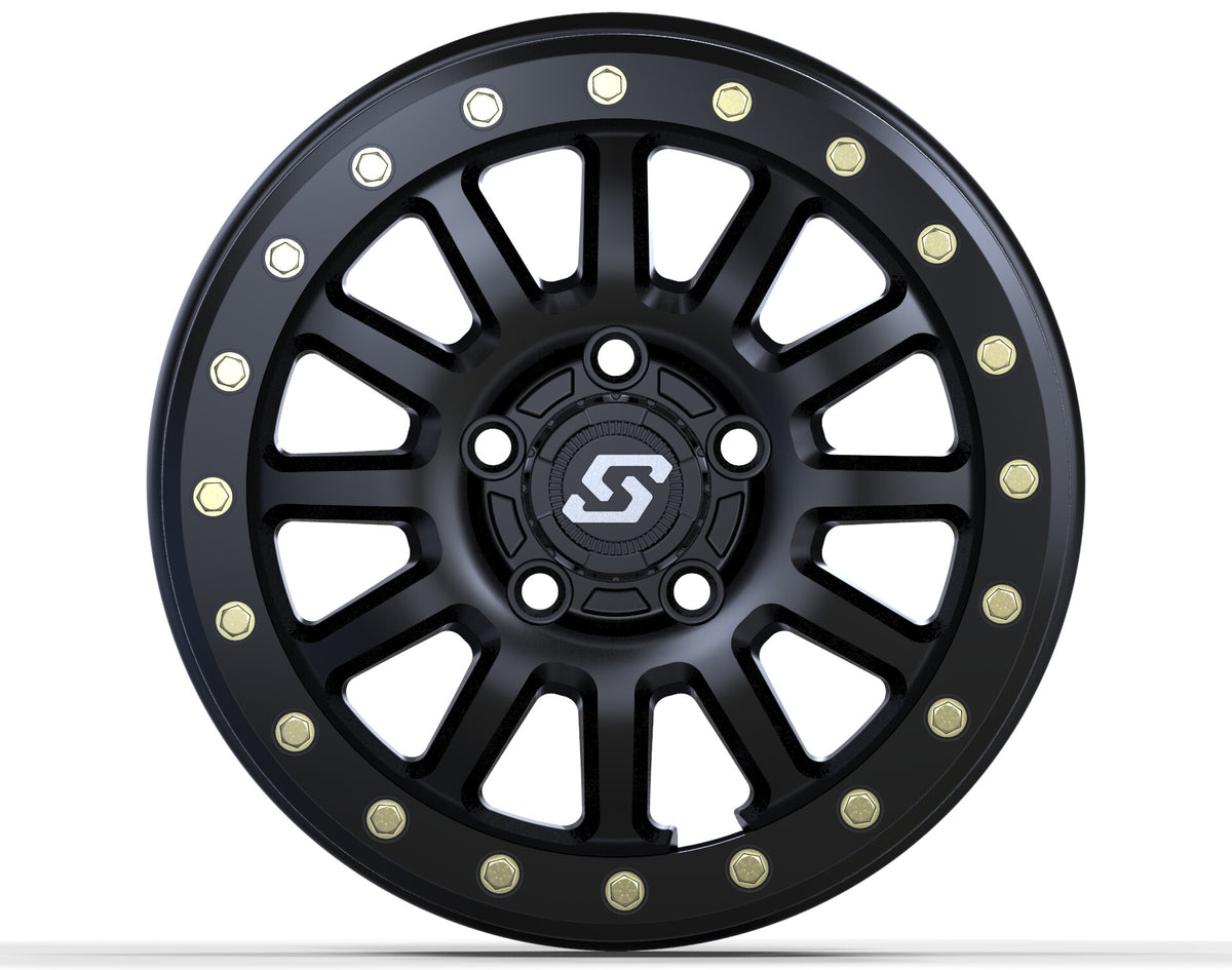 Sedona Sano BDLK Wheel 15X7 5/4.5 6+1 (+50MM) Black A21B-57012+50 for Polaris RZR Pro R 4 Premium / RZR Pro R 4 Sport & More