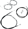 LA Choppers Standard Black Vinyl Handlebar Cable/Brake Line Kit — Ape Hanger