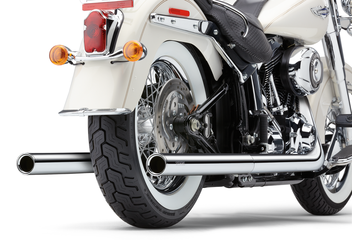 Cobra BAD Hombre True Duals Chrome Softail 07-11 6985 for Harley-Davidson