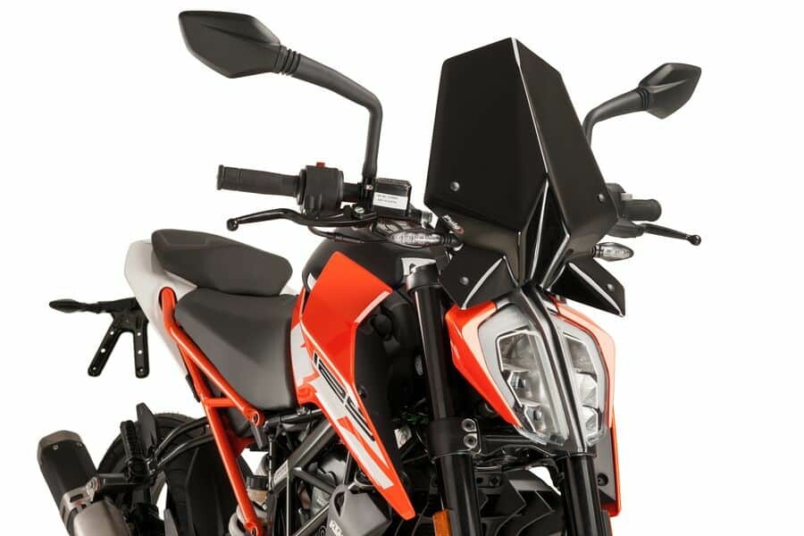 Puig Windscreen Racing Black 9514N for KTM 390 Duke 2017-2023