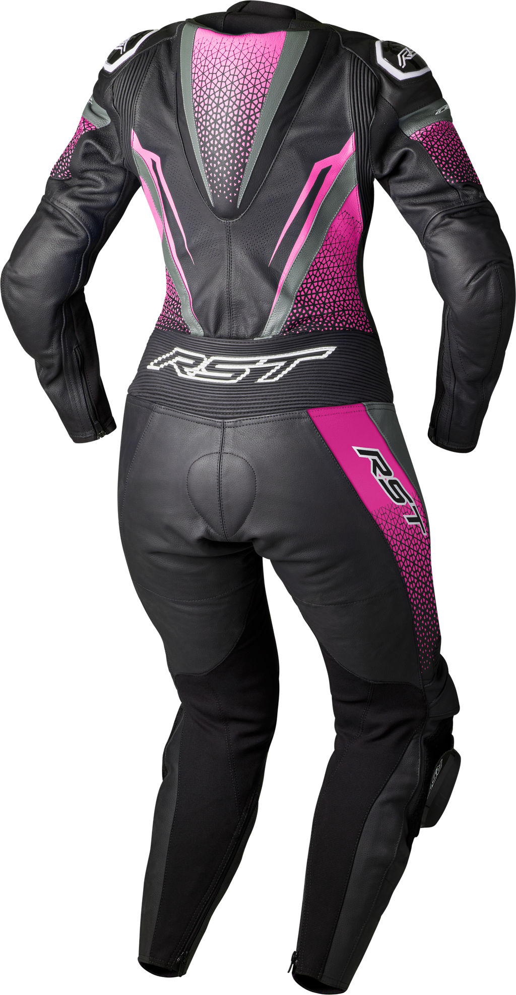 RST Womens Tractech EVO D3O Suit Black/Pink Leather XL 103643PNK-16