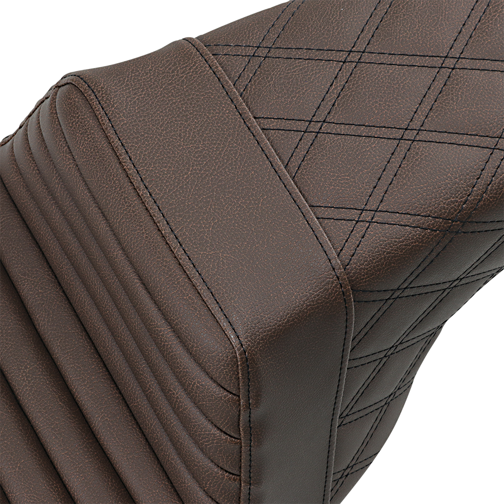 Saddlemen Step-Up Seat — Front Tuck-n-Roll/Rear Lattice Stitch