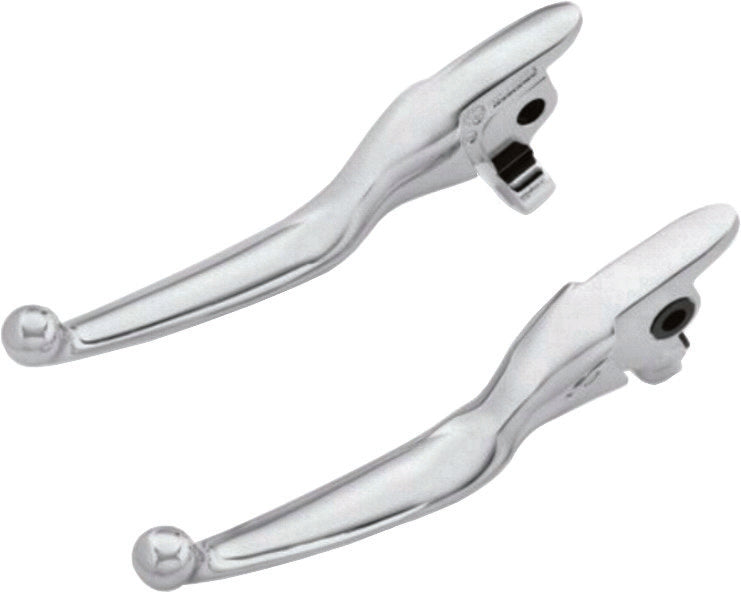 Harddrive Custom Levers Smooth Lever Set Chrome FLH/FLT 14-16 Hydro Clutch 053804 for Harley-Davidson FLHR Road King / FLHRSE CVO Road King & More