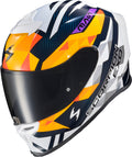 Scorpion EXO EXO-R1 Air Full Face Helmet Carbon Rastor Or/WHT/Blue SM R1C-2113