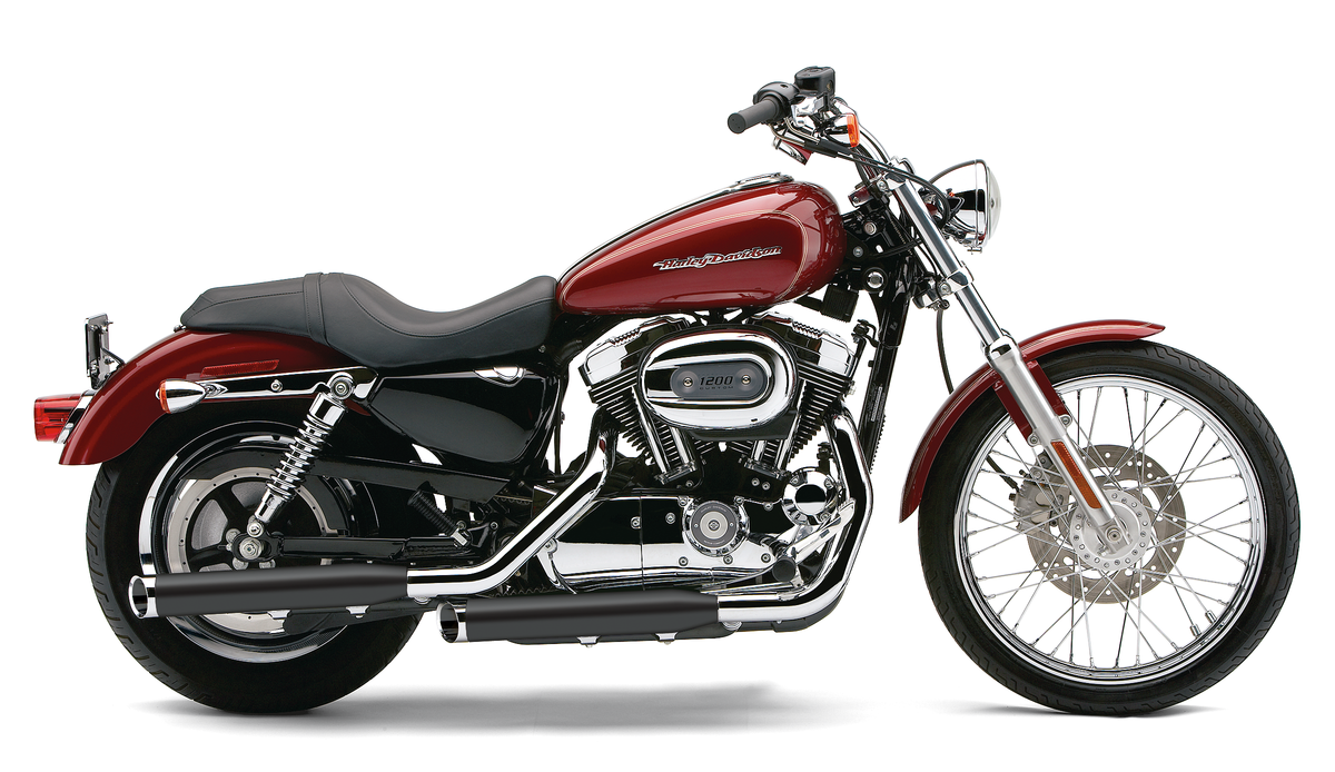 Cobra 3" Slip-ONS Black Sportster 14-24 6031RB