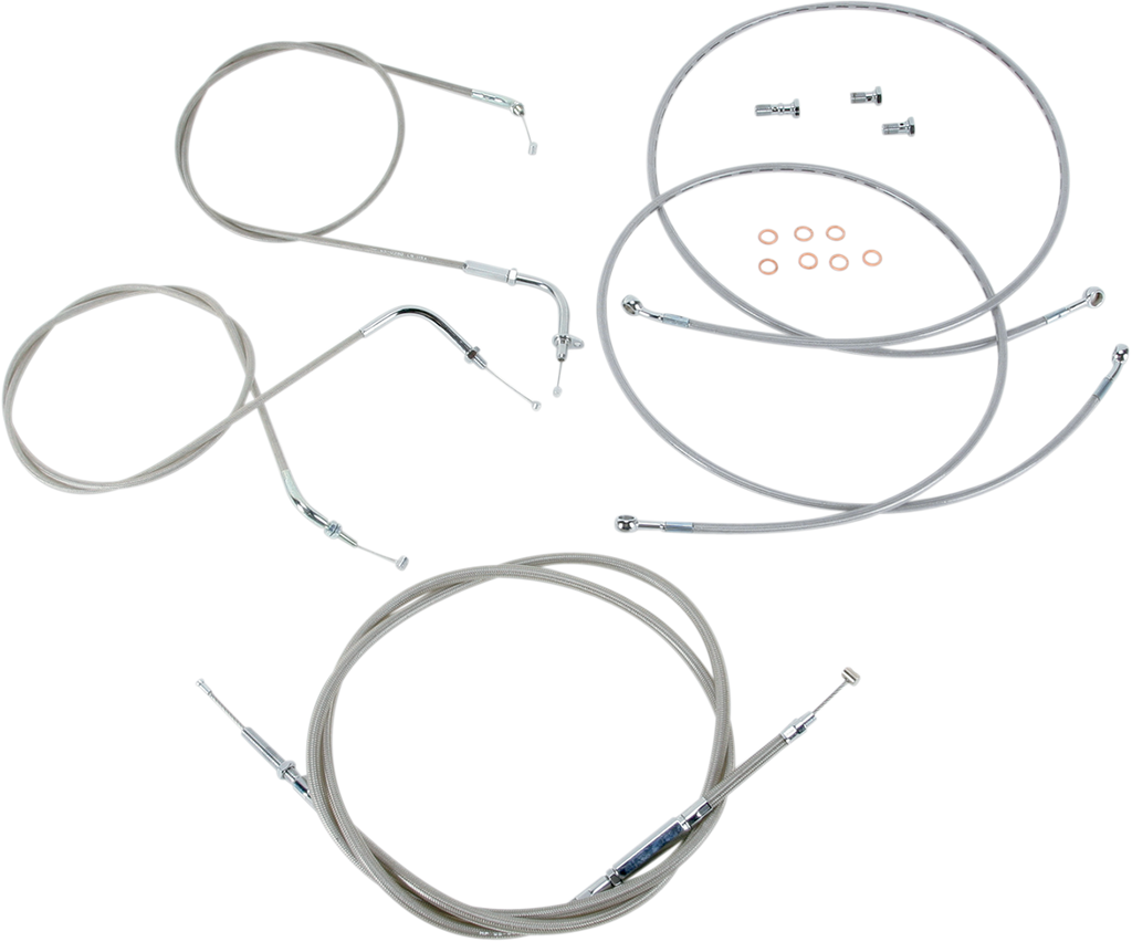 Baron Stainless Handlebar Cable/Line Kit