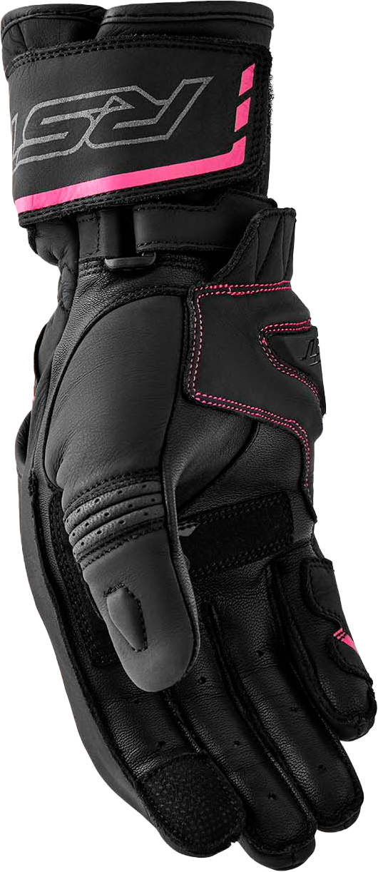 RST Womens S1 Glove Black/Pink Leather LG 103653PNK-08
