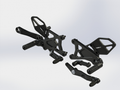 Vortex Rear Set Complete BLK RS671K for Yamaha YZF-R1 2015-2024