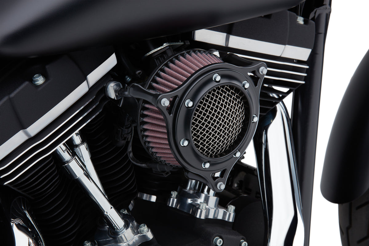 Cobra RPT Air Intake System Black / Black Sportster 91-22 606-0103-05B-SB for Harley-Davidson