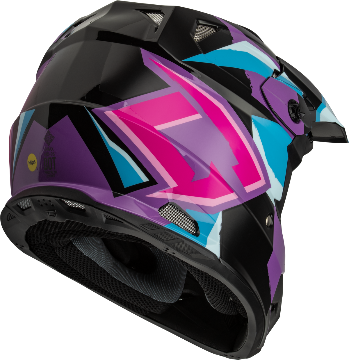 GMAX MX-96 Splinter Helmet Black/purple/blue MD D39611435