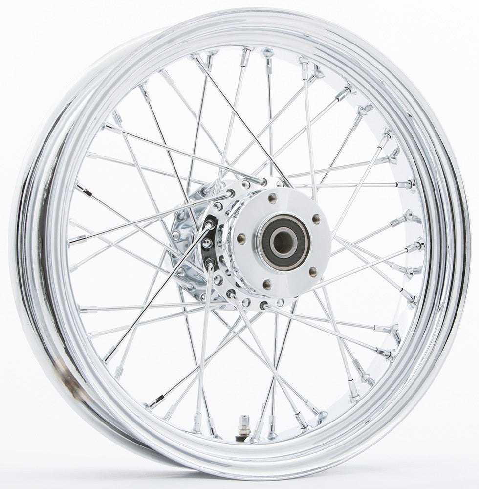 Harddrive Factory Authorized Harley-Davidson Tire RR 40-SPK Chrome 18X3.5 BT/XL-Hub 3/4" AXL PRE 99 051-0446