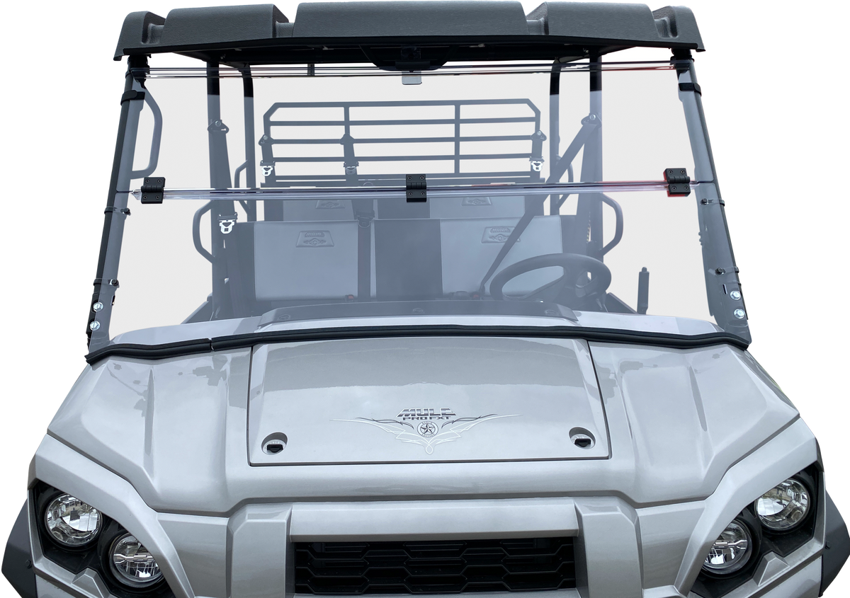 Open Trail Folding Windshield V000345-12200T for Kawasaki KAF 820 Mule Pro-FX EPS LE / KAF 820 Mule Pro-Fx & More