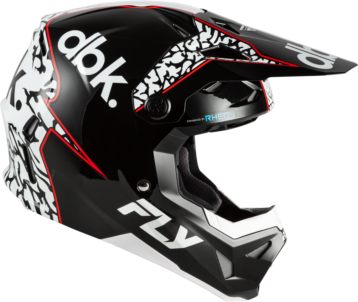 FLY Racing Youth Formula CP DBK Helmet Black/White/Red YL 73-0044YL