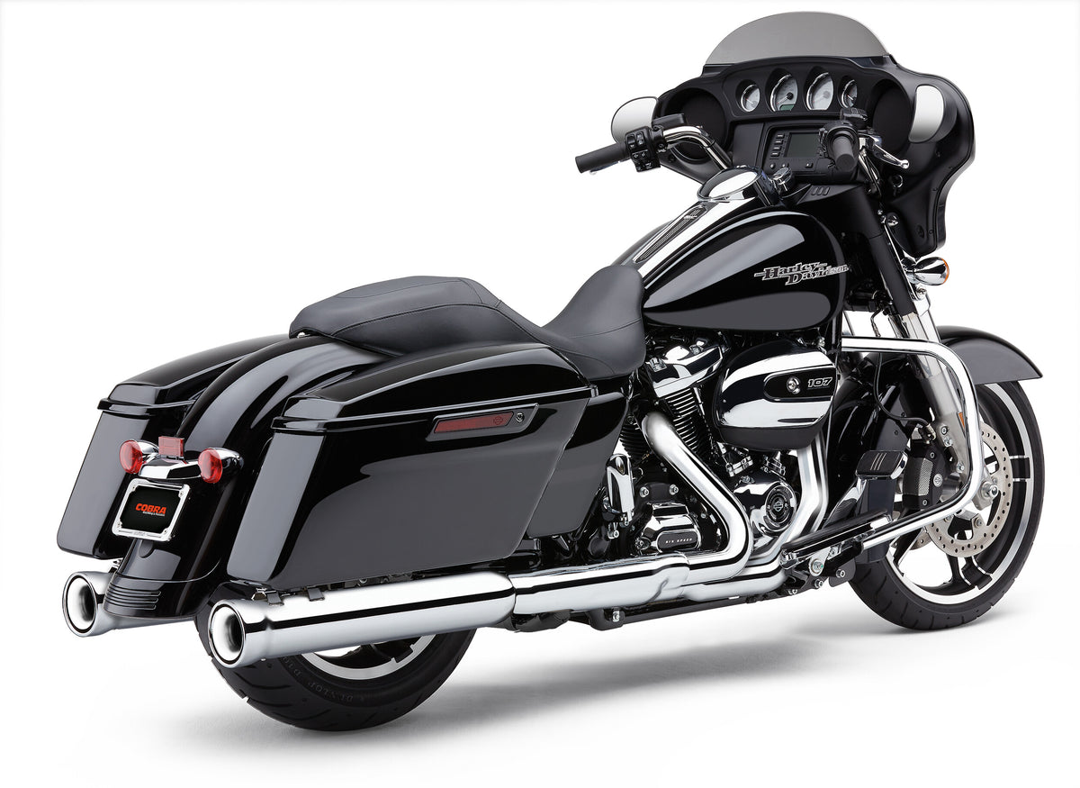 Cobra 4" NH Slip-ONS Chrome FLH/FLT 17-25 6109 for Harley-Davidson