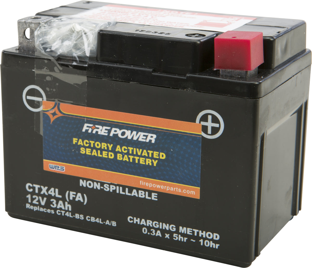 Fire Power Battery CTX4L/CT4L Sealed Factory Activated CTX4L-BS(FA) for Arctic Cat / Bombardier & More