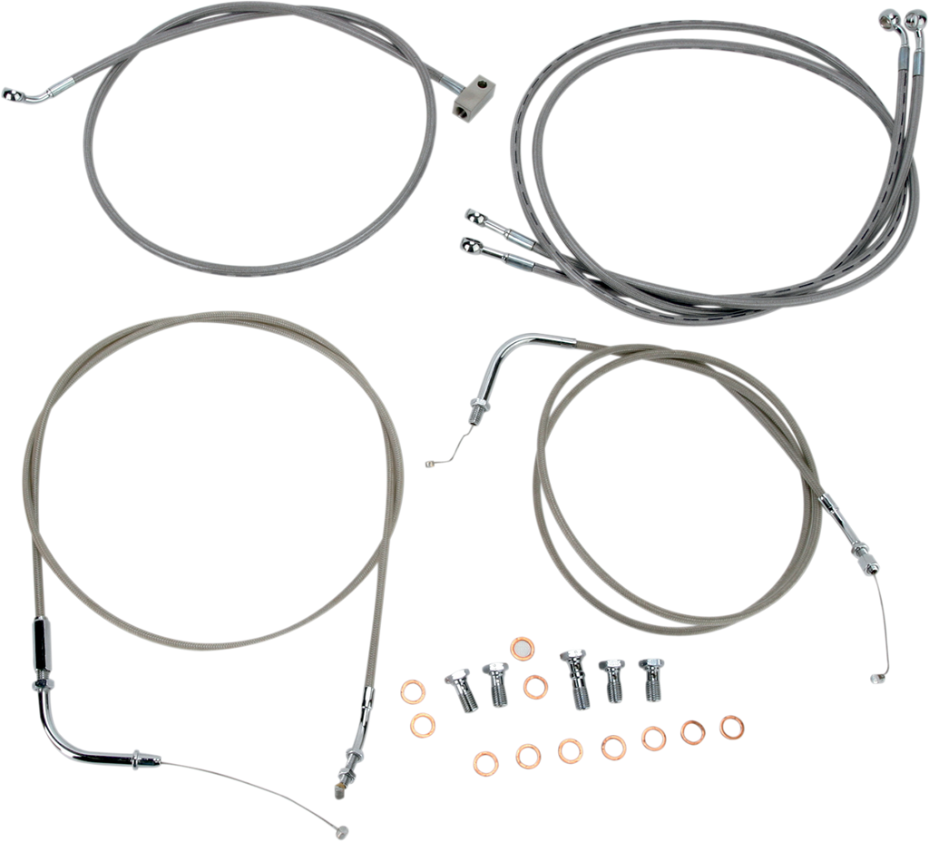 Baron Stainless Handlebar Cable/Line Kit
