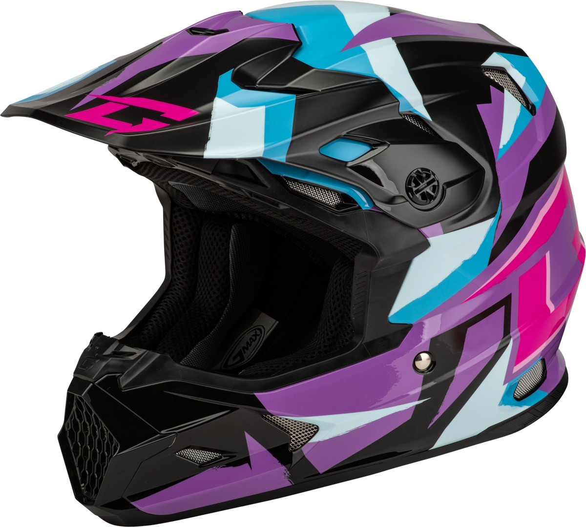 GMAX MX-96 Splinter Helmet Black/purple/blue MD D39611435