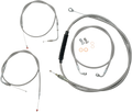 LA Choppers Standard Stainless Braided Handlebar Cable/Brake Line Kit