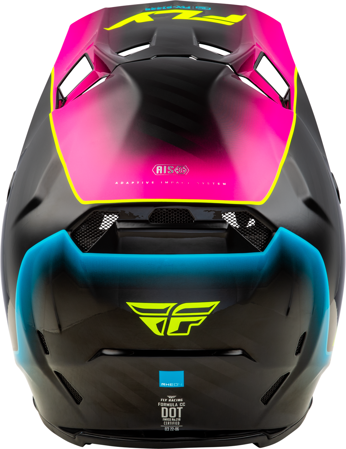 FLY Racing Formula CC Underglow Helmet Black/Pink/Blue SM