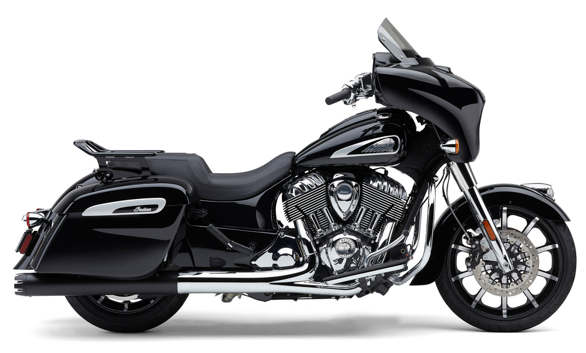 Cobra 4" NH Slip-ONS Black GEN-1 Bag 5205B for Indian Chieftain / Chieftain Classic & More
